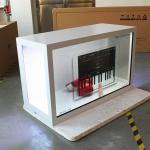 Horizontal Transparent Digital Display , White Transparent LCD Showcase for sale