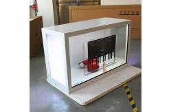 China Horizontal Transparent Digital Display , White Transparent LCD Showcase supplier