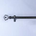 28mm Adjustable Length Curtain Rod Finials Set Home Decoration