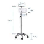 Economical Height Adjustable Patient Monitor Trolley Cart For Hospital for sale