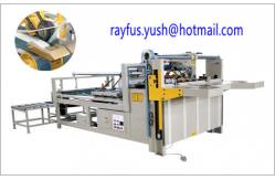 China Custom Carton Folder Gluer Machine / Semi Automatic Folder Gluer lifting gluing pressing supplier