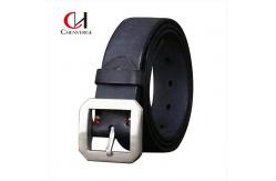 China 120cm Length Genuine Leather Belt With Smooth Strap Solid Pattern supplier