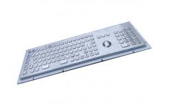 China 20mA PS2 Panel Mount Keyboard FCC Brushed Stainless Steel With Number Keys supplier