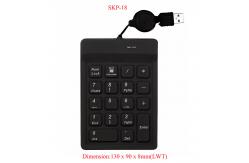 China Anti-Virus Disinfectable Silicone Medical Industrial Numeric Keypad With Retractable USB Cable supplier