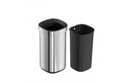 China Household SS Rectangle Open Top Garbage Can Without Lid 8L 12L 20L 30L supplier