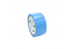 China Sky Blue Custom Self Adhesive Logo Coloured Tape Bopp Carton Shipping supplier