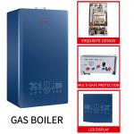 Blue Shell Wall Mounted Gas Boiler 40kw Wall Hung Gas Boiler Stepless Frequency Conversion for sale