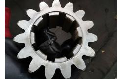 China 16 Module 15T Gear Grinding Metal Spur Gear With Straight Sided Spline supplier