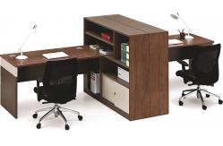 China E1 Grade Panel Computer Table With File Cabinet 1.5 / 1.7M supplier
