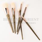 Customized Ferrule High End Makeup Brush 6pieces Assorted Hair Shape