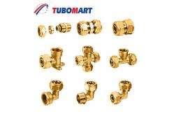 China Chrome Plated Brass Pex Compression Fittings For Plumbing Systems supplier