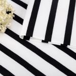 Pure Cotton Striped Black And White Fabric Skin Friendly Texture 170gsm 175cm for sale