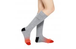 China Grey 4000mAh Battery Heated Stockings Three Temp. Gears Heated Compression Socks supplier