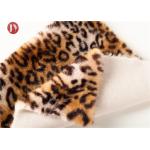 Luxury Leopard Print Faux Plush Faux Fur Fabric For Home Decor Custom patterns for sale