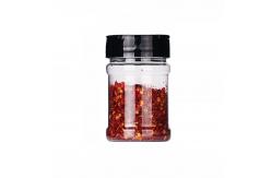 China Cylinder 200ml Clear Plastic Jars For Spice Kitchen Organizer supplier