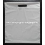 Custom DieCut　white CPE Handle Bags , Biodegradable Plastic Shopping Bags for sale