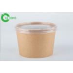 Biodegradable Stiffness Natural Kraft Paper 400ml Disposable Lunch Soup Bowl for sale