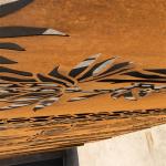 Corten Metal Decorative Panels 900mm Decorative Garden Screen