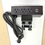 American Aluminum Alloy Fire Safety Desk Mount Power Strip Clip Table Type Installation for sale