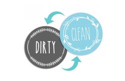 China Double Sided Round Circle Dishwasher Magnet Clean Dirty Sign Indicator supplier