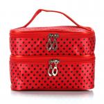 Multifunction Washable Double Layer Polyester Cosmetic Bag