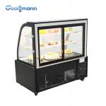 Double Curved Glass Chiller Cake Showcase 115V 60HZ Pastry Display Refrigerator for sale