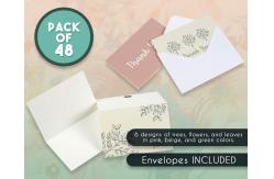 China 6 Kinds Floral Designs Thanks Greeting Card Various Inner Paper Available supplier