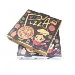 Custom Size Biodegradable Corrugated Cardboard Fast Food Pizza Boxes with Logo Printing Recyclable and Hot Stamping for sale