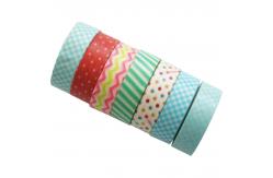 China Writable Beautiful Washi Paper Tape , Patterned Paper Masking Tape For Craft Deco supplier