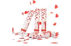 China 30cm Red Heart Foil Party Confetti Cannon Shooter Outdoor Indoor Use supplier