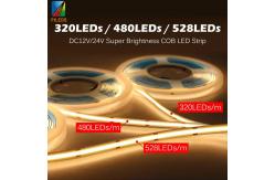 China DC12V 24V LED Ribbon Tape Light Strip 480leds 8mm IP20 Dotless Flexible supplier