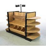 Steel Wooden Retail Supermarket Gondola Shelving For Shop for sale