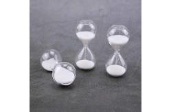 China White Mini Hourglass Sand Timer  1 Minutes Shower Timer Hourglass supplier