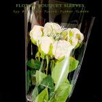 Clear Custom Printing Opp Bag Flower Bouquet Sleeves Rose Diy Packaging for sale