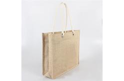 China Personalised Printed Jute Bags Beach Shoulder Burlap Tote For Promotion supplier