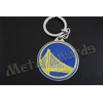 Circle Design Bridge Metal Key Chains Metal Key Fobs Hard Enamel Customize Logo