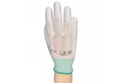 China 13G Knitted White Electronics Factory Working ESD Antistatic PU Coated Gloves supplier