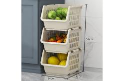 China Stackable Hollow Fruit Vegetable Organizer Basket Kitchen Supplies supplier