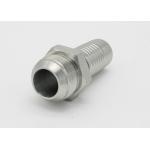 Carton Steel Npt Pipe Fittings , JIC Male 74 Degree Cone Seal In Silver Color ( 16711 ) for sale