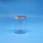 Transparent Candy PET Food Grade Empty Cylinder Round Food Jar Screw Top Lid for sale