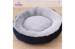 China OEM donut shaped Faux Fur Comfy Calming Dog Bed supplier