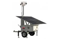 China Mobile Surveillance Trailer With 6m Mast For Open Pit Mining Monitoring supplier