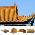 OEM Pagoda Chinese Temple Roof Tiles Glazed Clay Antique Building Material for sale
