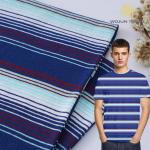 100% Cotton Yarn Dyed Stripe Knit Fabric For Activewear for sale