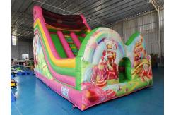China Amusement Park Inflatable Dry Slides Candy House Inflatable Slides Castle For Kids supplier