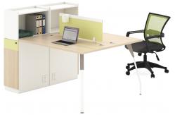 China Customization Melamine Office Desk With Steel Leg Cabinet ISO9001 supplier