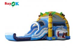 China Shark Themed Inflatable Bounce House Children 'S Playground With Slides supplier