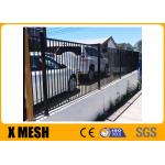 W 96'' H 72'' Decorative Metal Fences For Military Base 3 Rail for sale