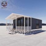 Double Wing Container House with Balcony Innovative and Sustainable Housing Solution for sale