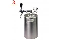 China Home Brew 5L Single Wall Pressurized Growler Tap System supplier